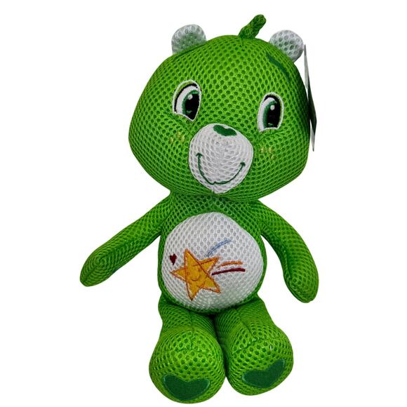 Care Bears Water Splish Splashers 12" Green Wish Bear Bath Pool Beach Soft Plush - Picture 1 of 6
